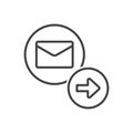 Email Send Icon - Message Forward Icon Royalty Free Stock Photo