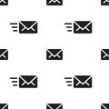 Email sending message seamless black on white pattern background mail documentation message correspondence
