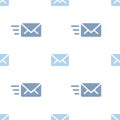 Email sending message seamless blue on white pattern background mail documentation message correspondence