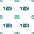 Email sending message seamless navy on white pattern background mail documentation message correspondence