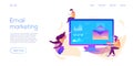Email service creative flat vector illustration. Electronic mail message concept as part of business marketing. Webmail or mobile