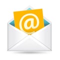Email sign and envelope Royalty Free Stock Photo
