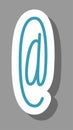 Email sign icon that symbolizes e-mail address and electronic post