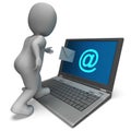 Email Sign On Laptop Shows E-mail Mailing Royalty Free Stock Photo