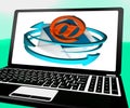 Email Sign On Laptop Shows Messages Sent Royalty Free Stock Photo