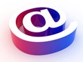 Email sign. Rendered image. Royalty Free Stock Photo