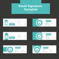 Email signature template or email footer and personal social media cover design