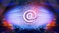 Email signs with Fiber optics background,communication concept Royalty Free Stock Photo