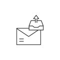Email, spam, inbox, message icon. Simple line, outline vector of information transfer icons for ui and ux, website or mobile Royalty Free Stock Photo