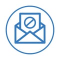 Email Spamming Icon, Spam mailing, wrong e-mail address Royalty Free Stock Photo