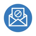 Email Spamming Icon, Spam mailing, wrong e-mail address Royalty Free Stock Photo