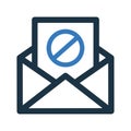 Email Spamming Icon, Spam mailing, wrong e-mail address Royalty Free Stock Photo