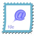 Email stamp Royalty Free Stock Photo