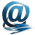 Email symbol blue Royalty Free Stock Photo