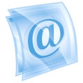 email symbol blue square Royalty Free Stock Photo