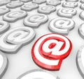 Email At Symbol for Internet Web Communication