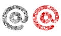 Email Symbol Mosaic Icons for BigData
