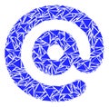 Email Symbol Mosaic of Triangles