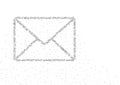 Email symbol shape Particle Geometric Circle dot pixel pattern, You got mail concept design black color illustration on white Royalty Free Stock Photo