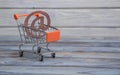 An email symbol, shopping cart Royalty Free Stock Photo