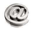 Email symbol in silver (3d) Royalty Free Stock Photo