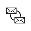 Email synchronize Icon. Email sync symbol