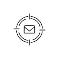 Email Target Vector Icon Aiming Message Envelope Communication Royalty Free Stock Photo