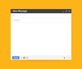 Email template. Blank e-mail browser window. Mail message web page vector frame. Vector illustration. Royalty Free Stock Photo
