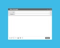 Email template mail mockup window browser. Blank screen gmail template message ui interface