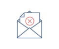 Email transaction error. Failed message sending. Vector icon design