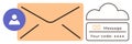 Email with Two-Factor Authentication Code and Cloud-Based Security Concept Royalty Free Stock Photo