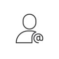 Email user line icon