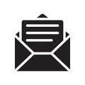 Email vector glyph flat icon