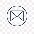 Email vector icon isolated on transparent background, linear Email transparency concept can be used web and mobile