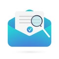 Email Verification, validation flat vector icon. Modern Illustration for UI, graphic, web, design, app. Verify Email