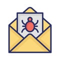 Email virus Isolated Vector icon which can easily modify or edit