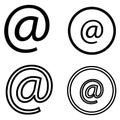 Email web black icon on a white background. Vector symbol Royalty Free Stock Photo