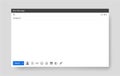 Email window template. Blank mail browser page interface for messages. Vector screen frame mockup of email window for computer. UI