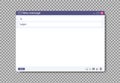 Email window template on browser page. Blank message layout for web design. Flat mail box with address form for user ui. Online Royalty Free Stock Photo