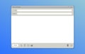 Email window template. Mail message interface blank website panel screen with send form. User interface, vector web panel form Royalty Free Stock Photo