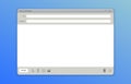 Email window template. Mail message interface blank website panel screen with send form. User interface, vector web panel form