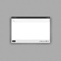 Email windows interface template for mail message. The artistic design is an empty layout pattern. Vector on isolated background. Royalty Free Stock Photo