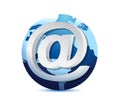 Email world icon illustration design