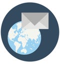Email worldwide Isolated Vector icon that can be easily modified or edit Royalty Free Stock Photo