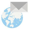 Email worldwide Isolated Vector icon that can be easily modified or edit Royalty Free Stock Photo