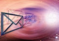 Emails In Cyberspace Royalty Free Stock Photo