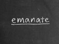 Emanate Concept Word Royalty Free Stock Photo