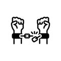 Black solid icon for Emancipating, make and free