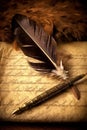 emancipation proclamation document and quill pen Royalty Free Stock Photo