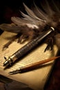 emancipation proclamation document and quill pen Royalty Free Stock Photo